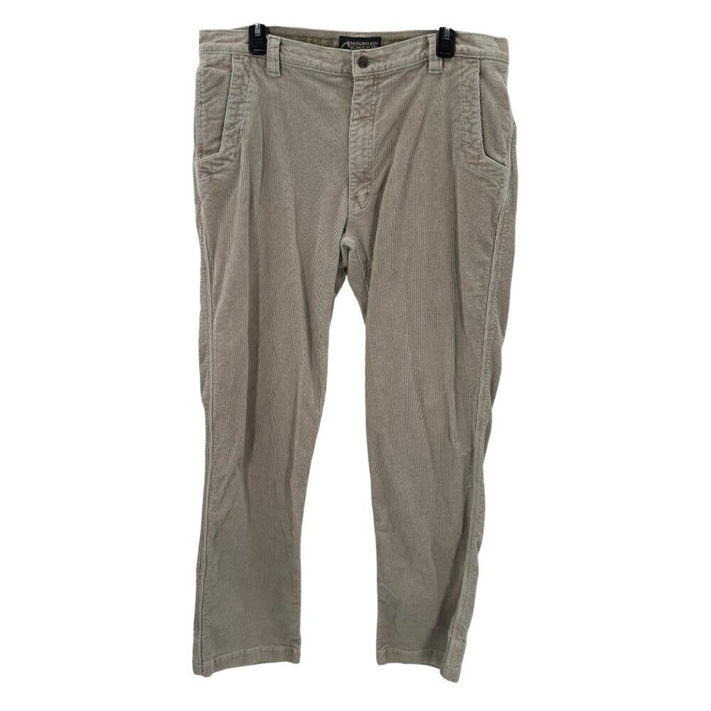 Mountain Khakis Tan Corduroy Pants Mens Size 38x33 Relaxed Fit Durable Casual